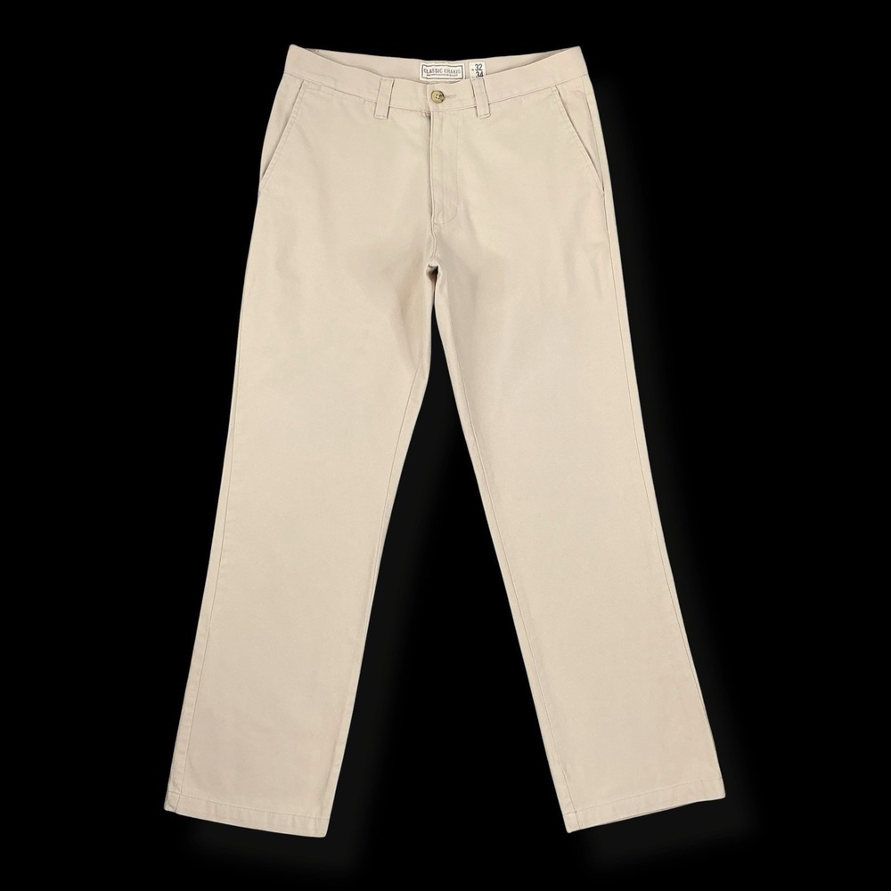 Old Navy Pants Mens 32x34 (ACT 32x33) Beige Khaki Straight Leg Chino Cotton Y2K